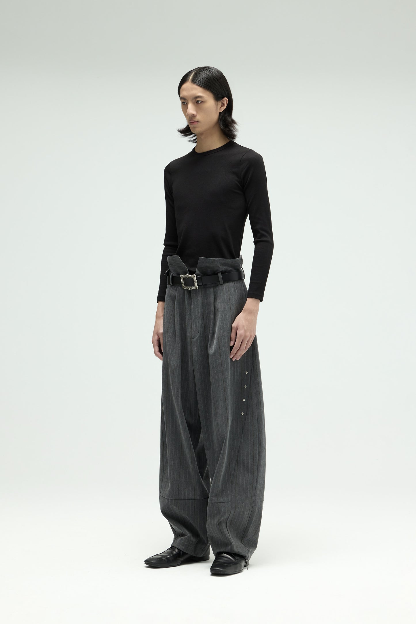 EQUALNEAR_Groundline Wide Pants (Gray)