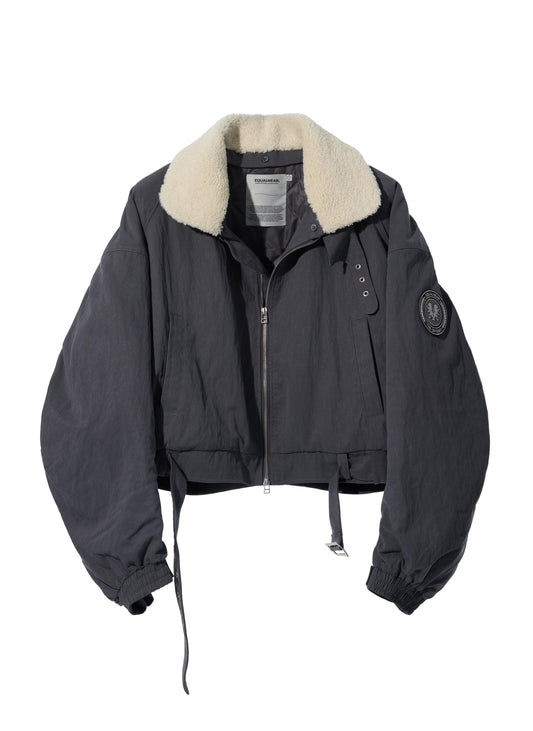 EQUALNEAR_Heartcore Bomber Jacket (Gray)