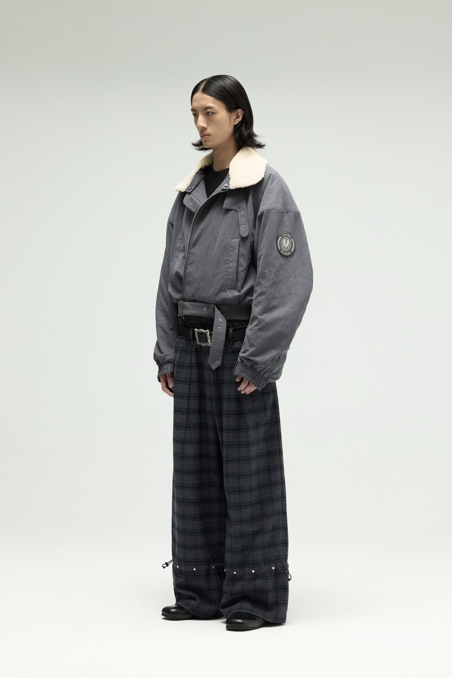 EQUALNEAR_Heartcore Bomber Jacket (Gray)