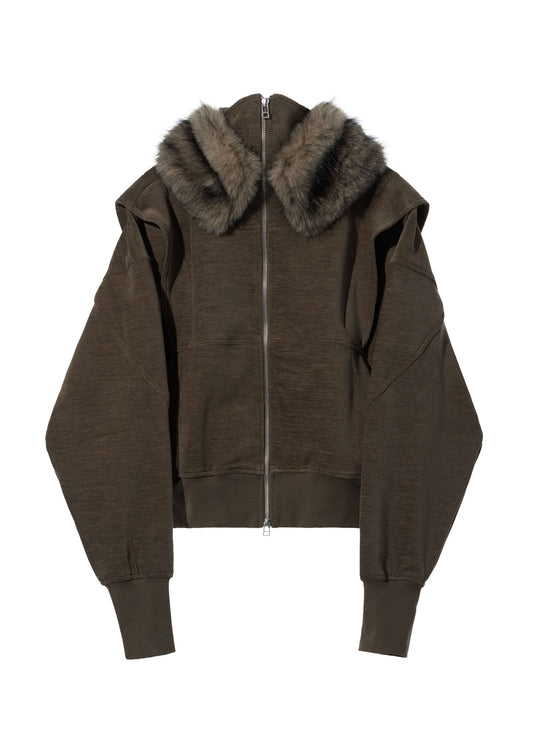 EQUALNEAR_Phantom Zip Hoodie (Olive)