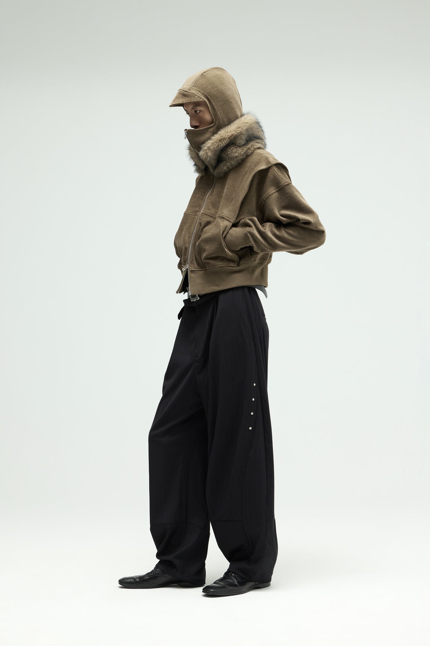 EQUALNEAR_Phantom Zip Hoodie (Olive)