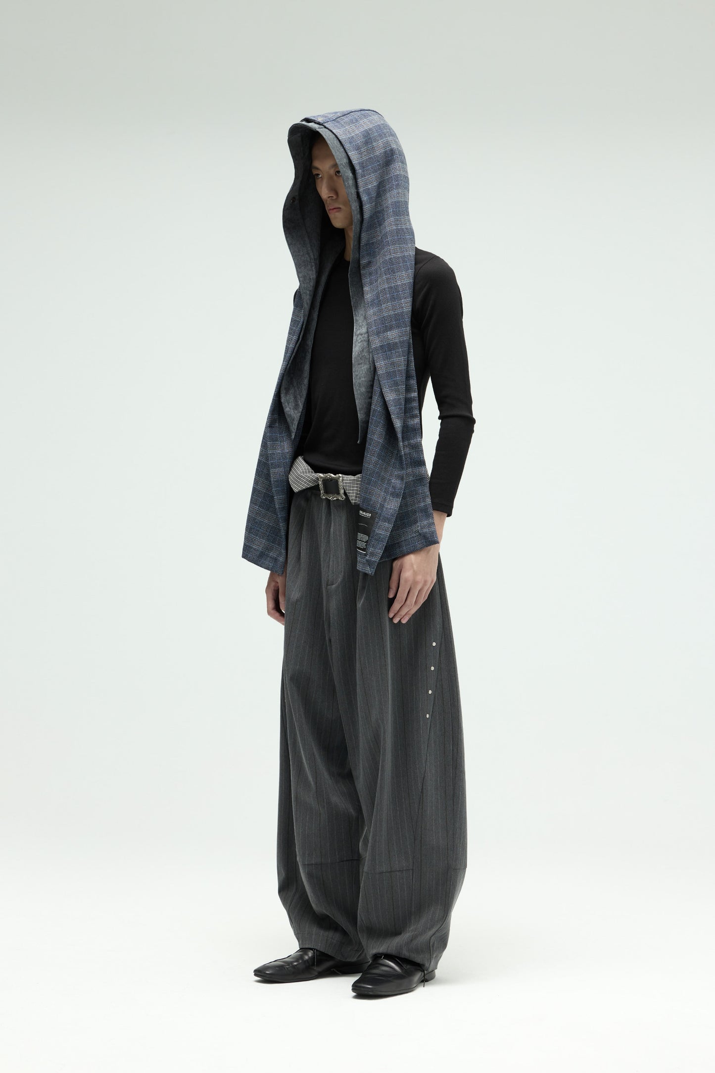 EQUALNEAR_Napkin Scarf (Gray Blue)