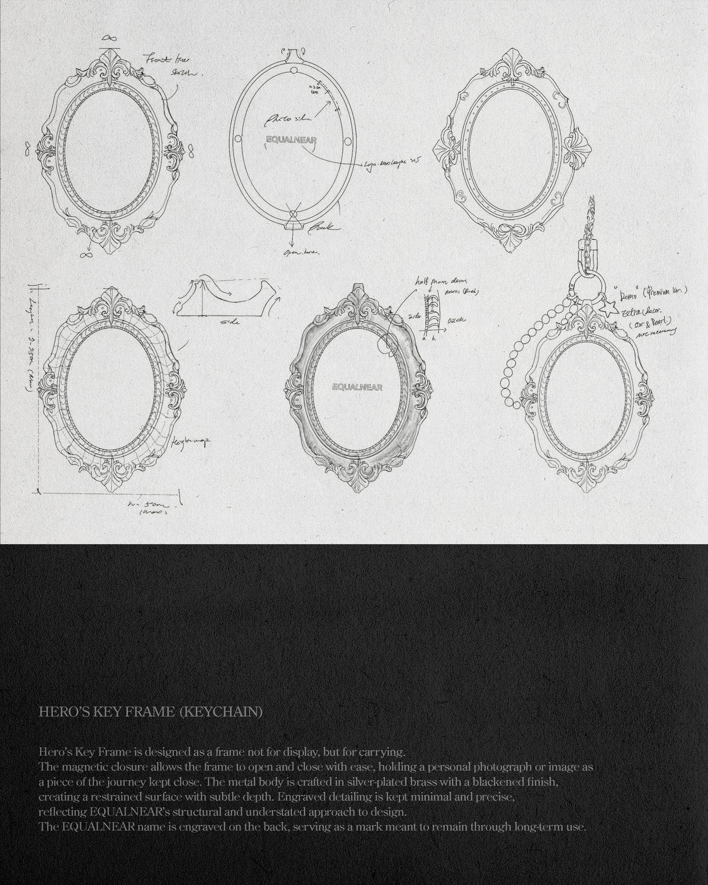 EQUALNEAR_Hero’s Key Frame (Antique Silver)