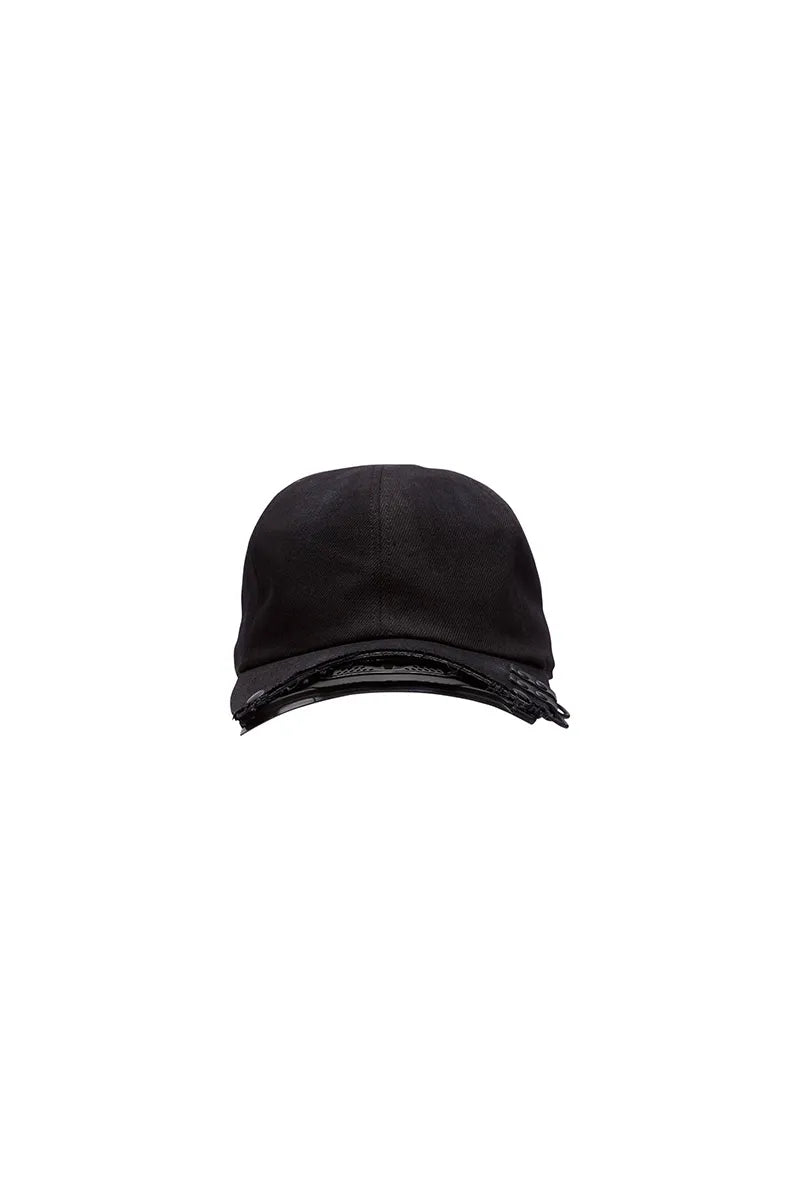 INNERRAUM_OBJECT C52 CROPPED BASEBALL CAP (Black/Black Matt)