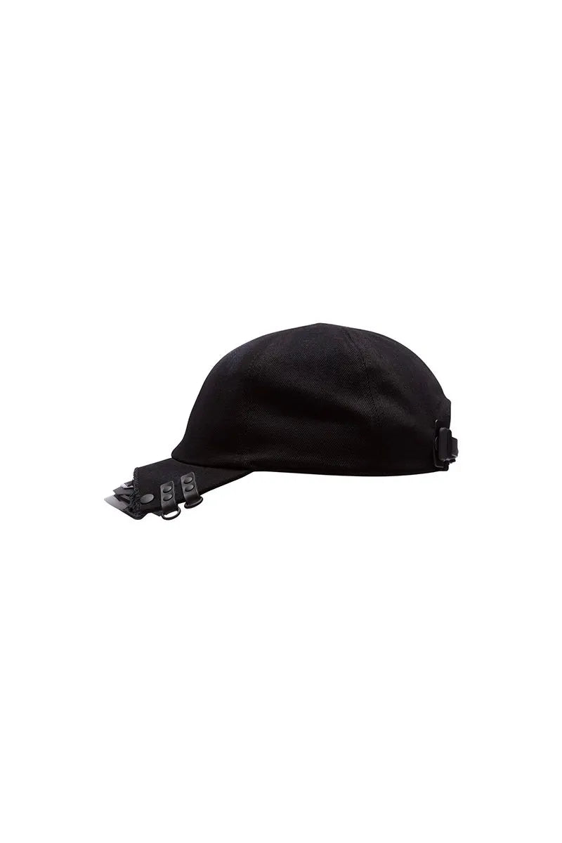 INNERRAUM_OBJECT C52 CROPPED BASEBALL CAP (Black/Black Matt)