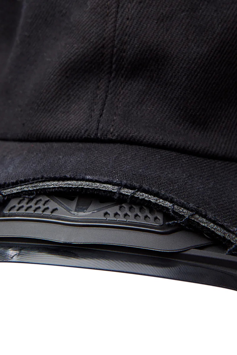 INNERRAUM_OBJECT C52 CROPPED BASEBALL CAP (Black/Black Matt)