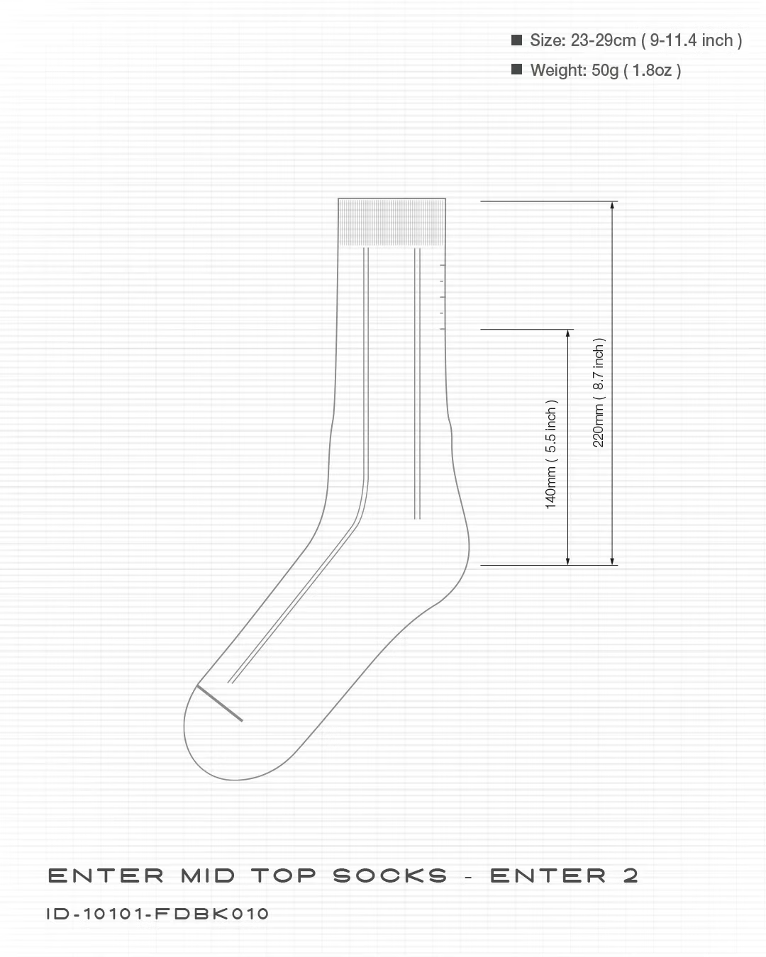 INCODER_ ENTER Mid Top Socks - ENTER 2