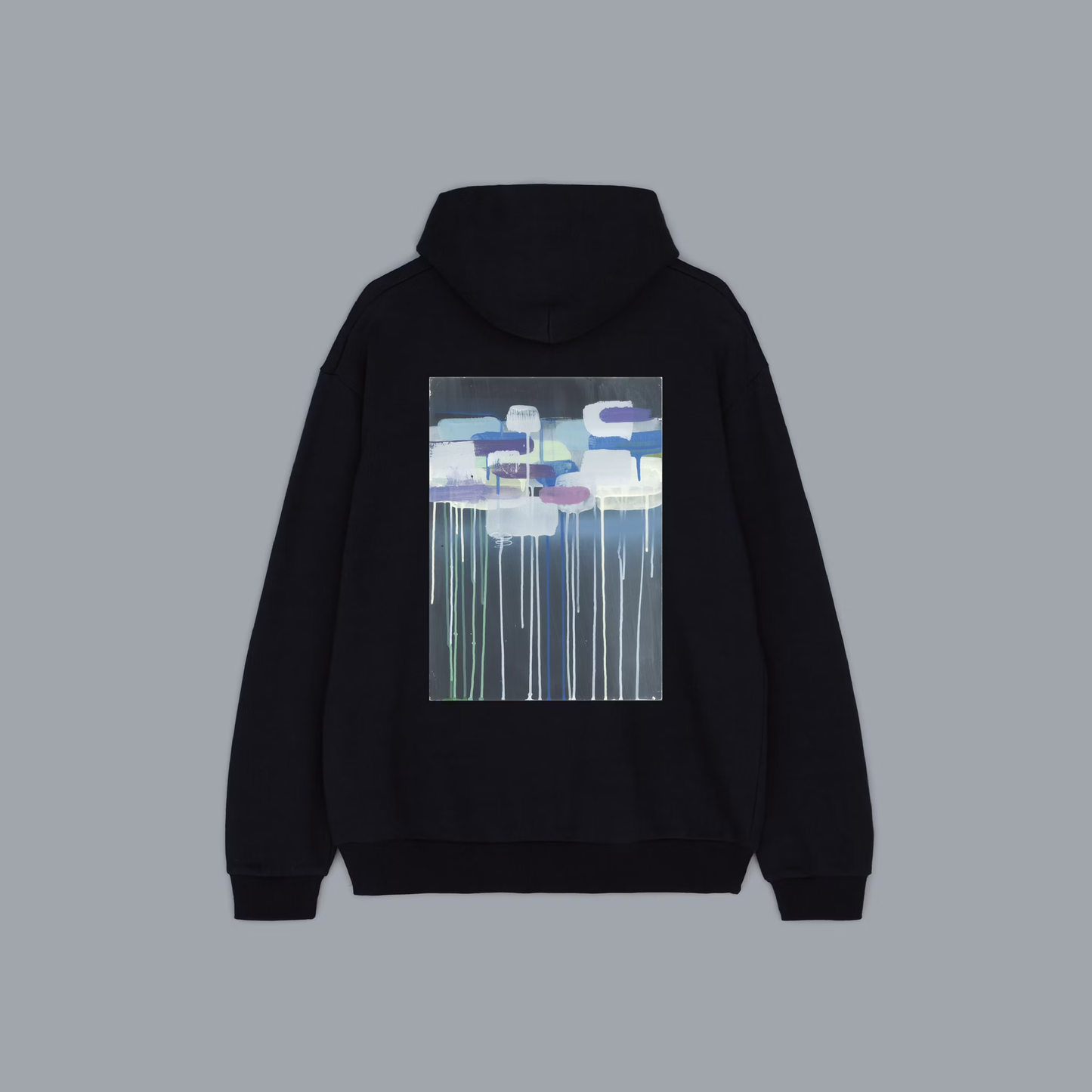 LOOSEJOINTS_Jun Tsunoda 'purple tears' SWEAT HOODIE (Navy)