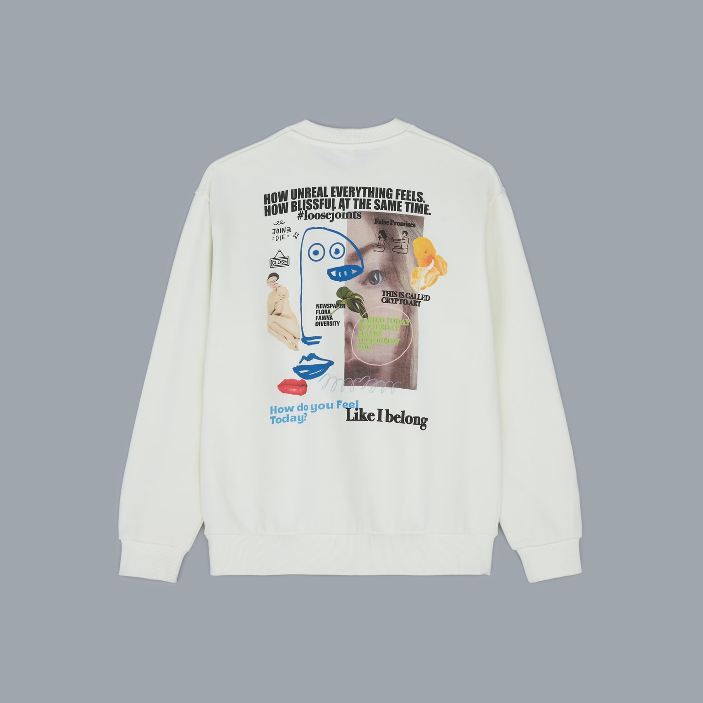 LOOSEJOINTS_Carlos Nuñez 'How do you feel.' SWEAT CREW (Off White)
