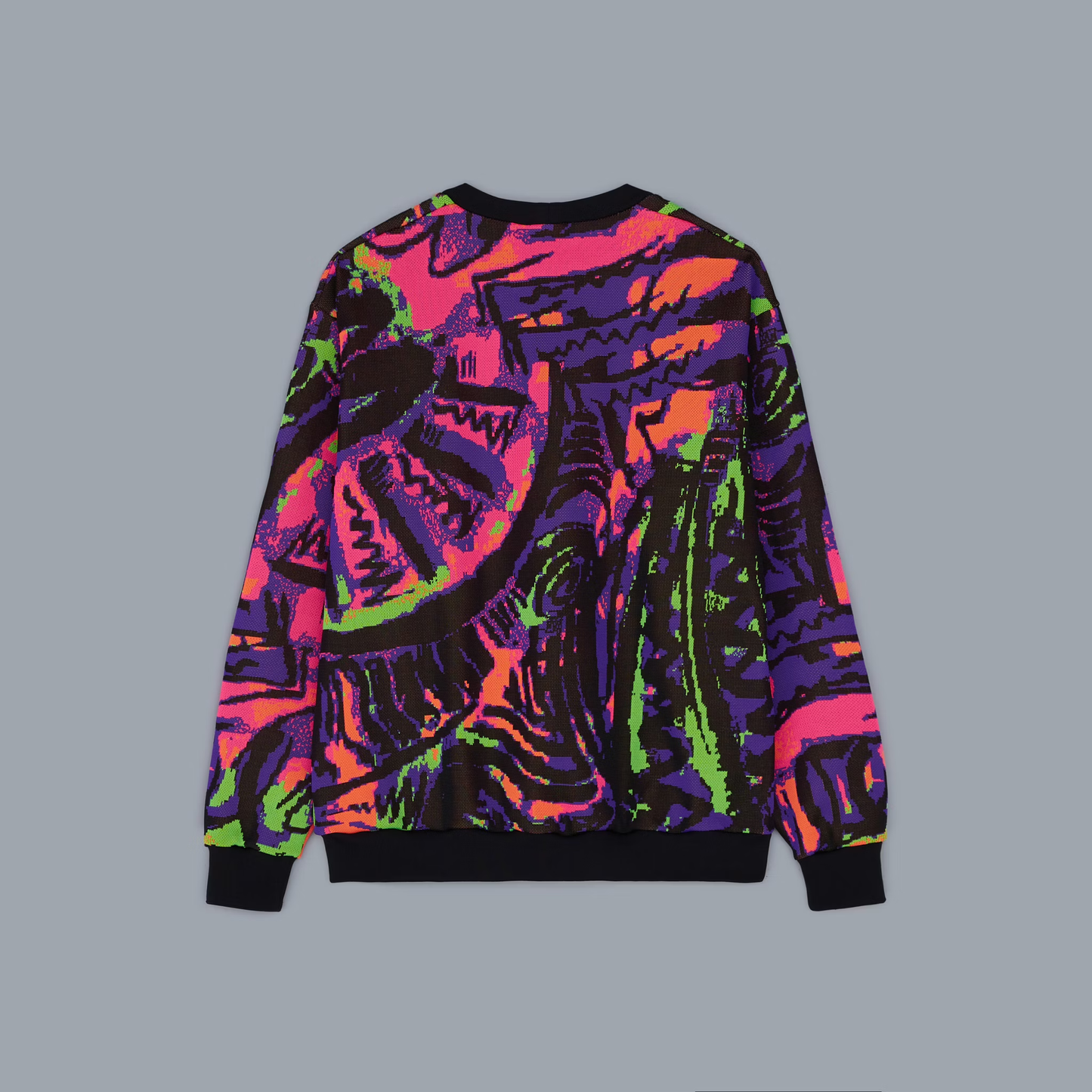 LOOSEJOINTS_Vernon O'Meally '30 SECONDS OVER WONDERLAND' KNIT CREW (Purple)