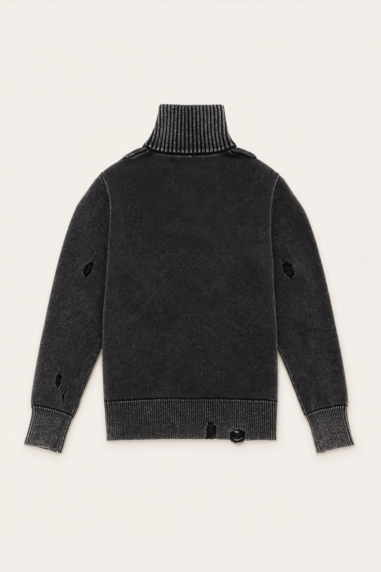 AVAVAV_COTTON ZIP KNIT SWEATER (Black)