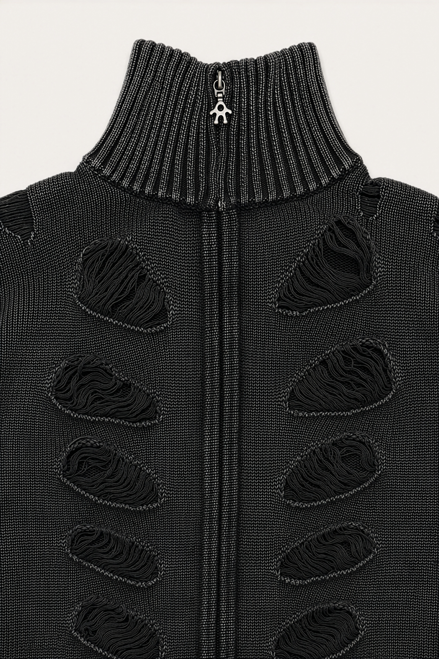AVAVAV_COTTON ZIP KNIT SWEATER (Black)