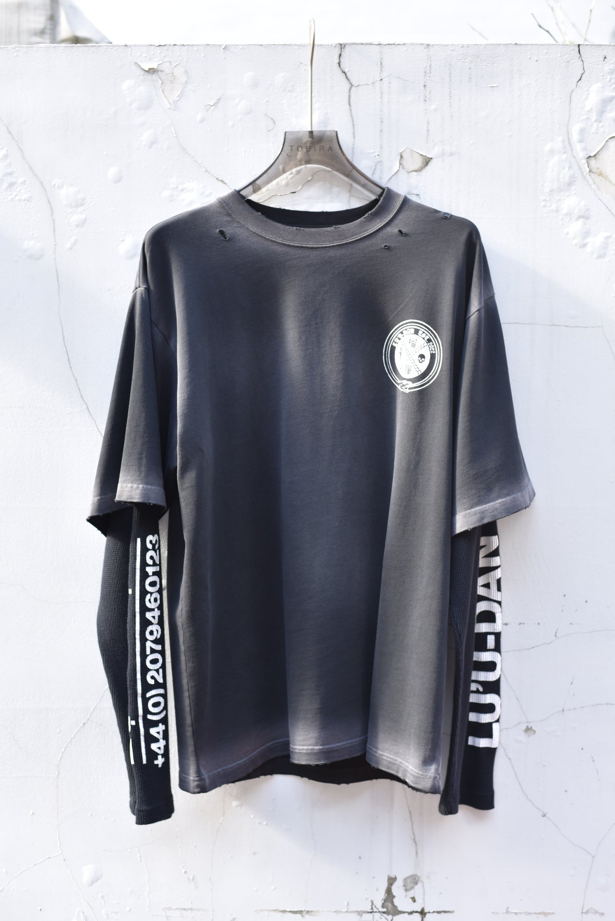 LU'U DAN_Double Deck Tee (Corroded Black)