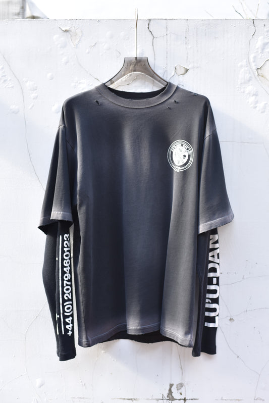 LU'U DAN_Double Deck Tee (Corroded Black)
