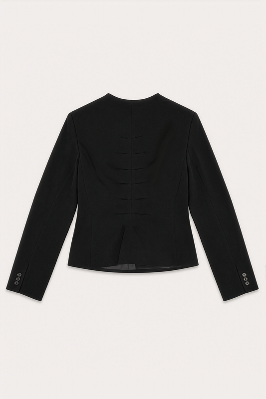 AVAVAV_PETITE PLEATED BLAZER (Black)