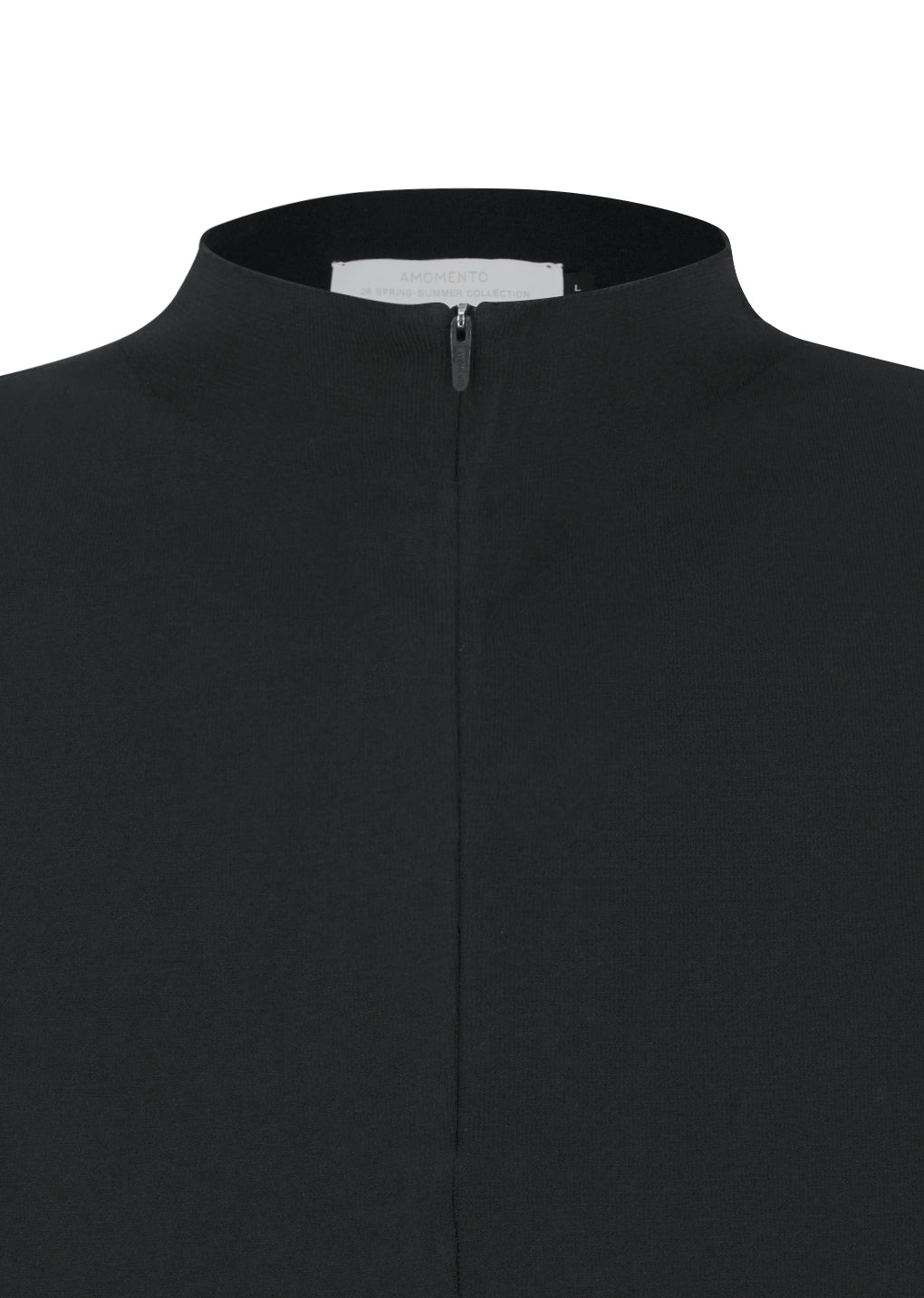 AMOMENTO_HALF ZIP-UP KNIT (Black)