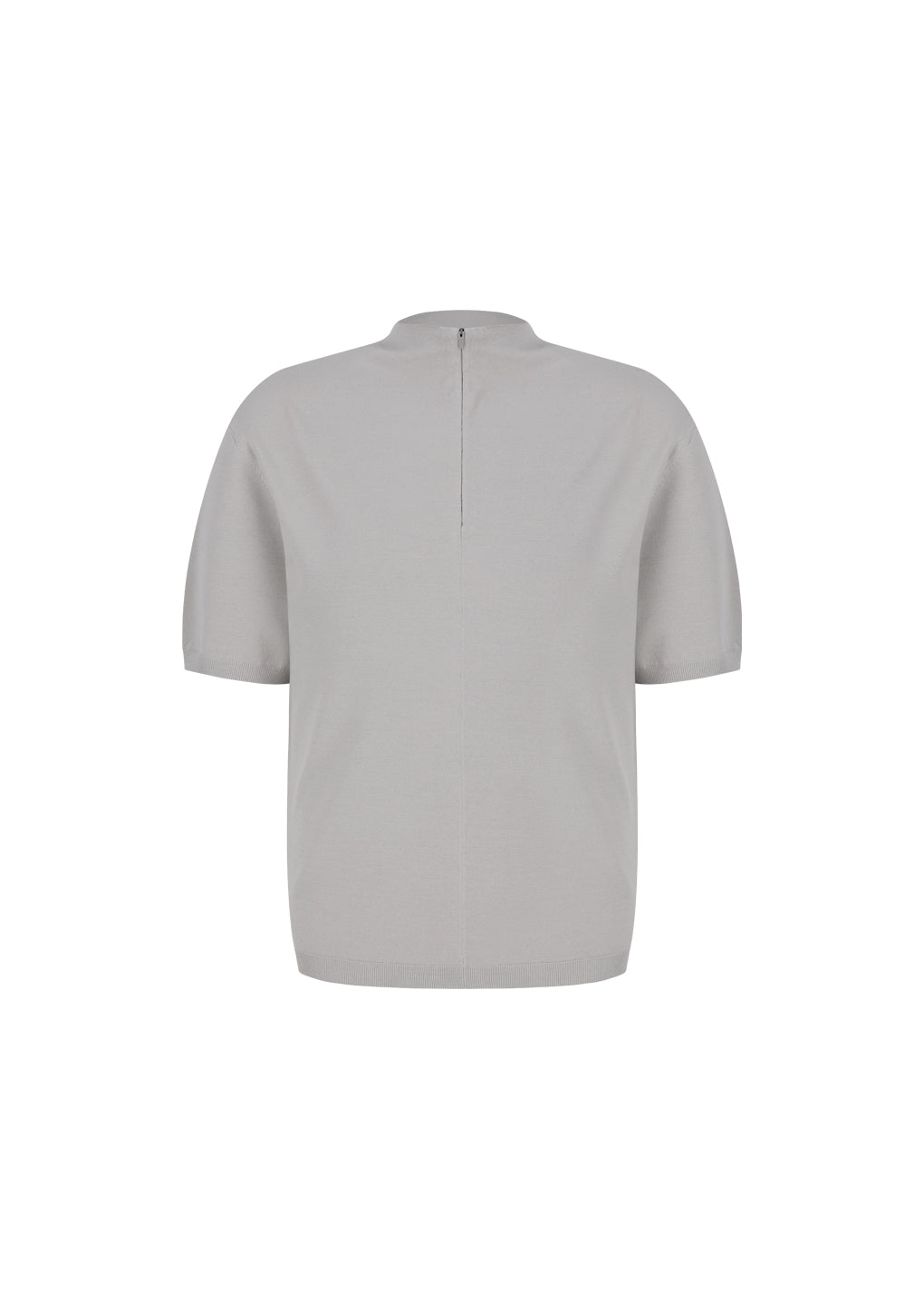 AMOMENTO_HALF ZIP-UP KNIT (Grey Beige)