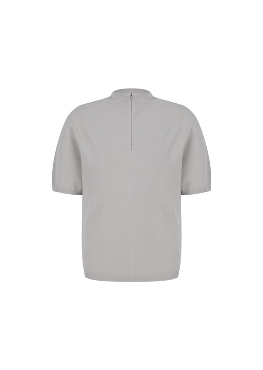 AMOMENTO_HALF ZIP-UP KNIT (Grey Beige)