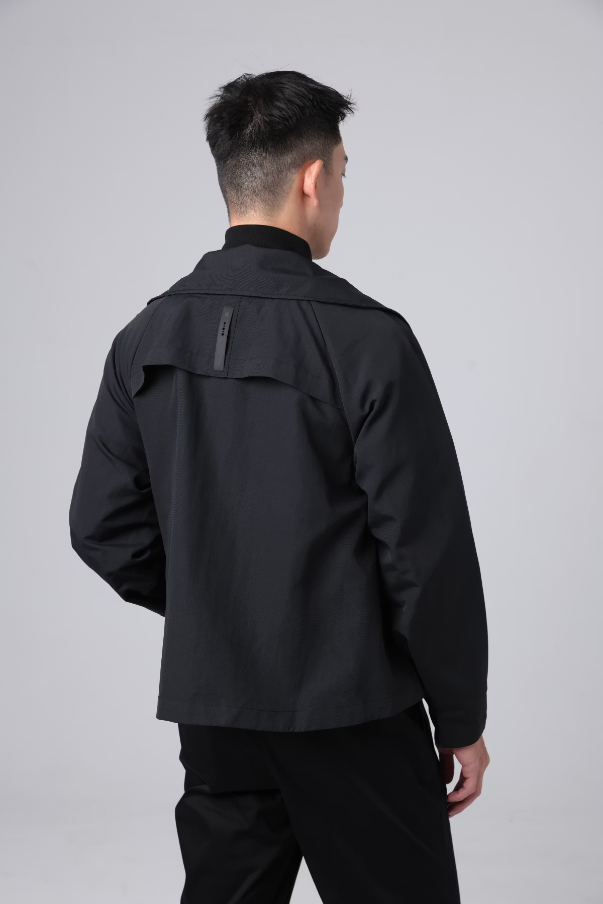 INCODER_High collar A line jacket