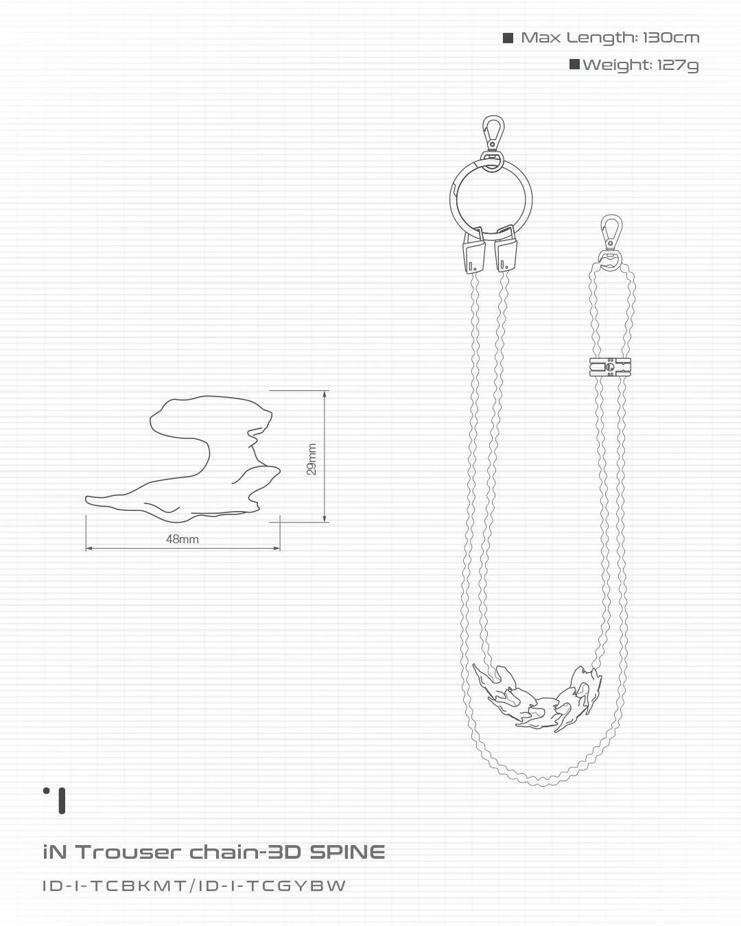 INCODER_iN Trouser chain-Dragon SPINE