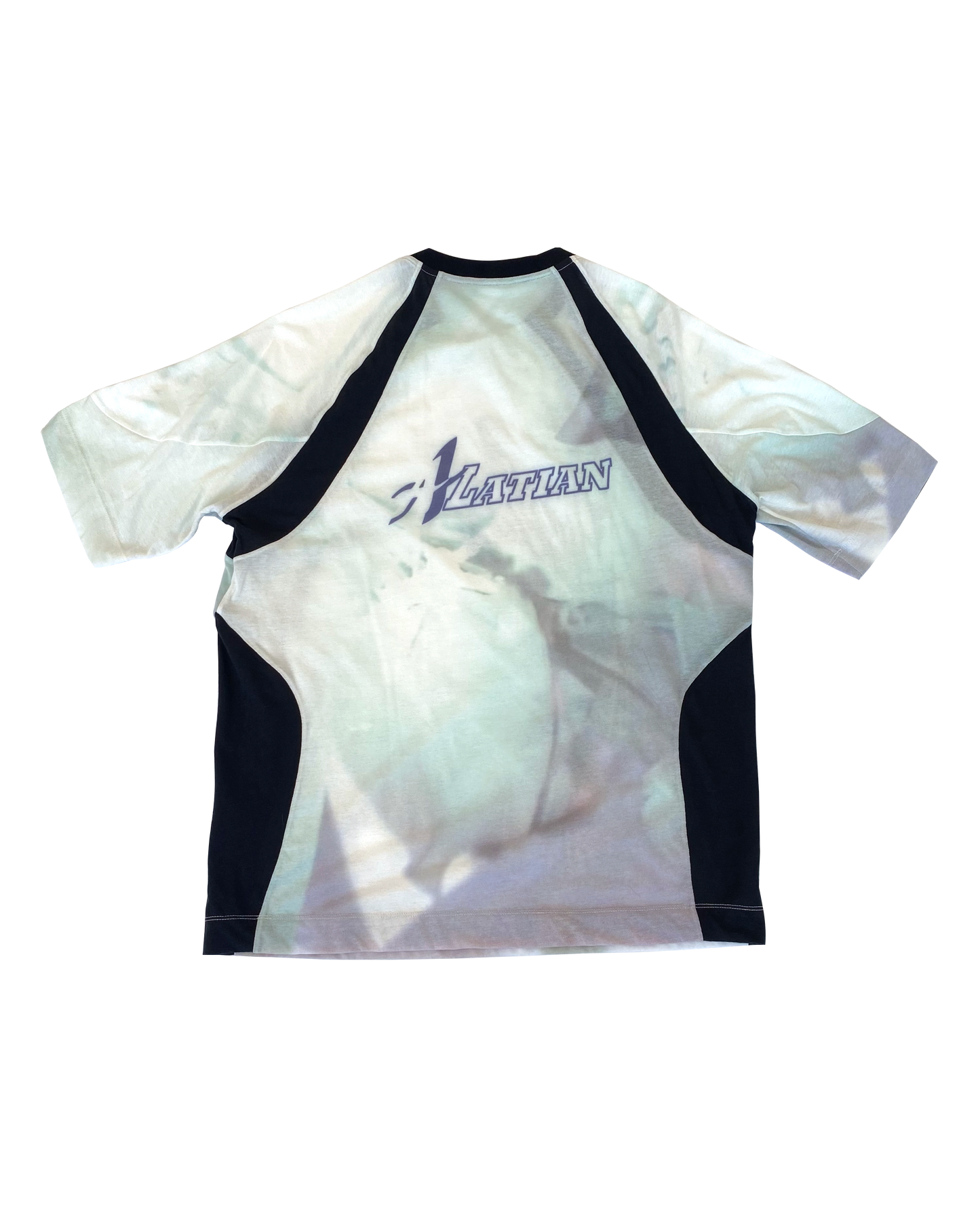 ALA TIANAN_DRAPED FLORAL FOOTBALL JERSEY (White)