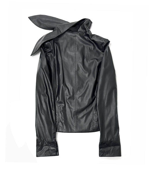 ALA TIANAN_SCARF SLIM JACKET (Black)