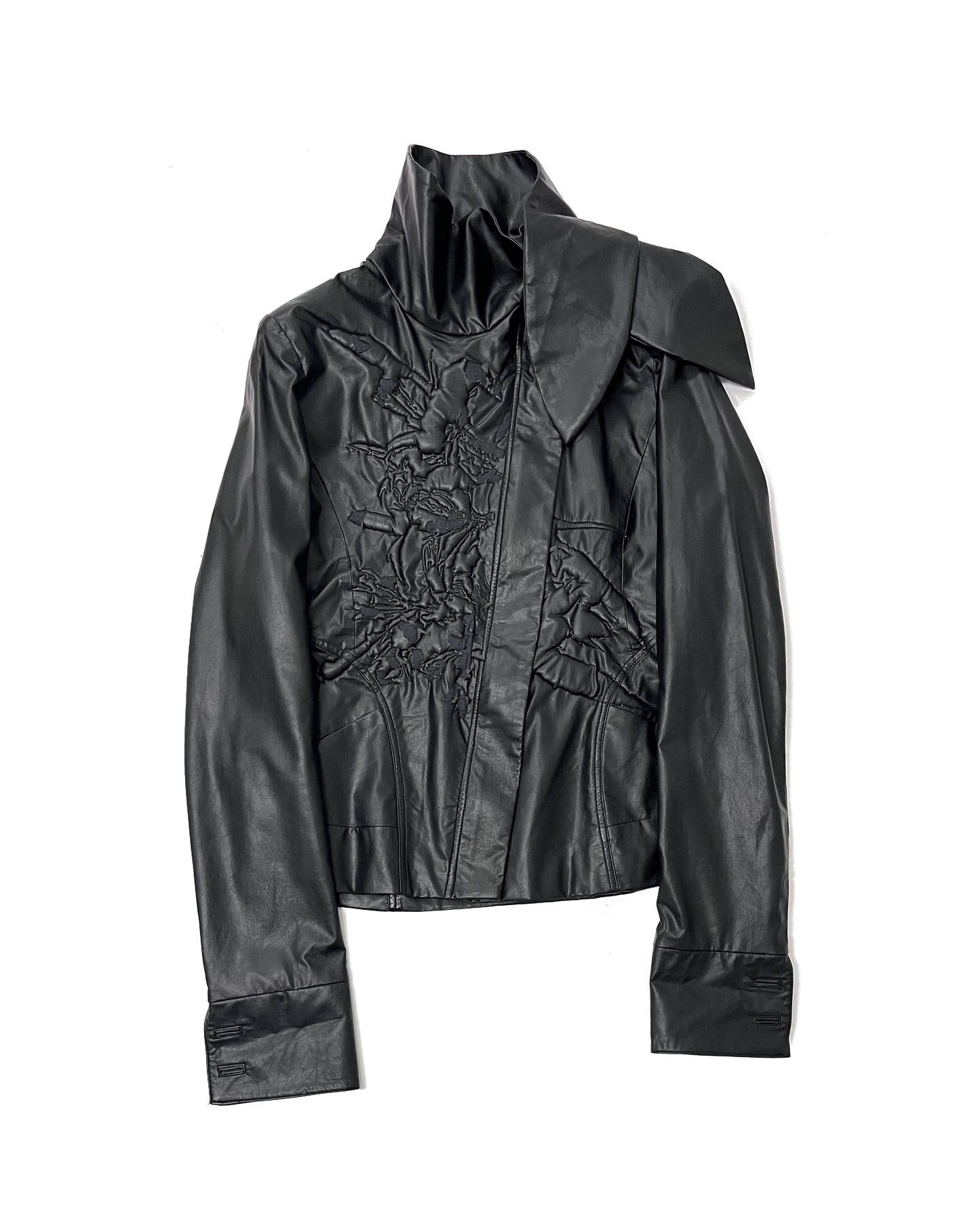 ALA TIANAN_SCARF SLIM JACKET (Black)