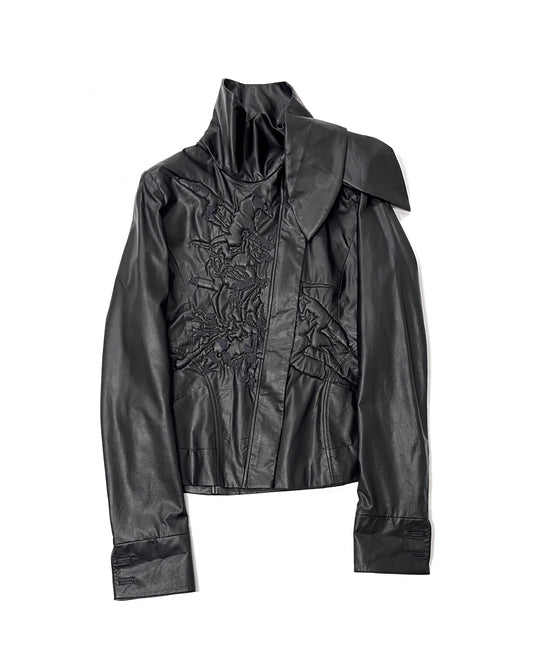 ALA TIANAN_SCARF SLIM JACKET (Black)