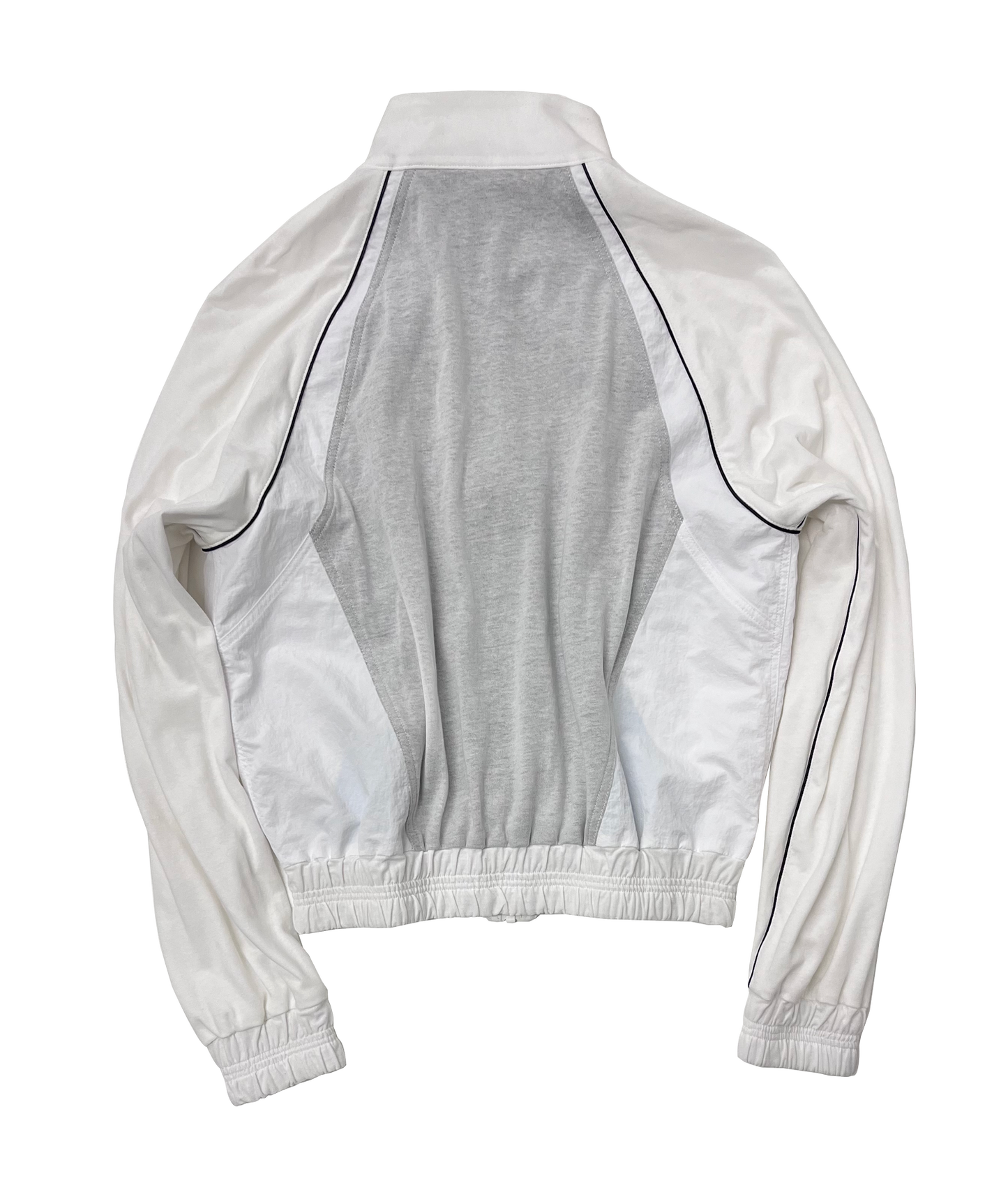 ALA TIANAN_Floral Reflective Print Jersey Tracksuit Jacket (White)