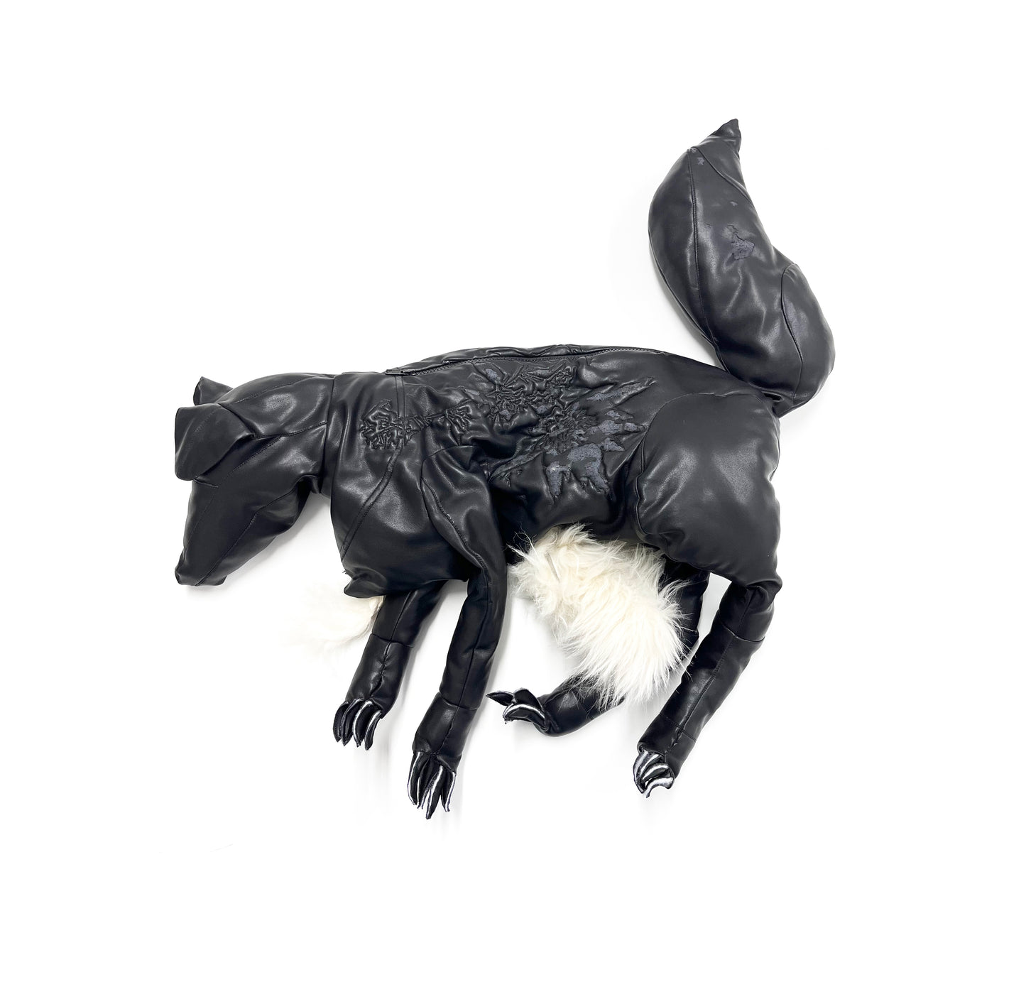 ALA TIANAN_EMBROIDERED LAMBSKIN DRAPED CROSS-BODY BAG (Black)