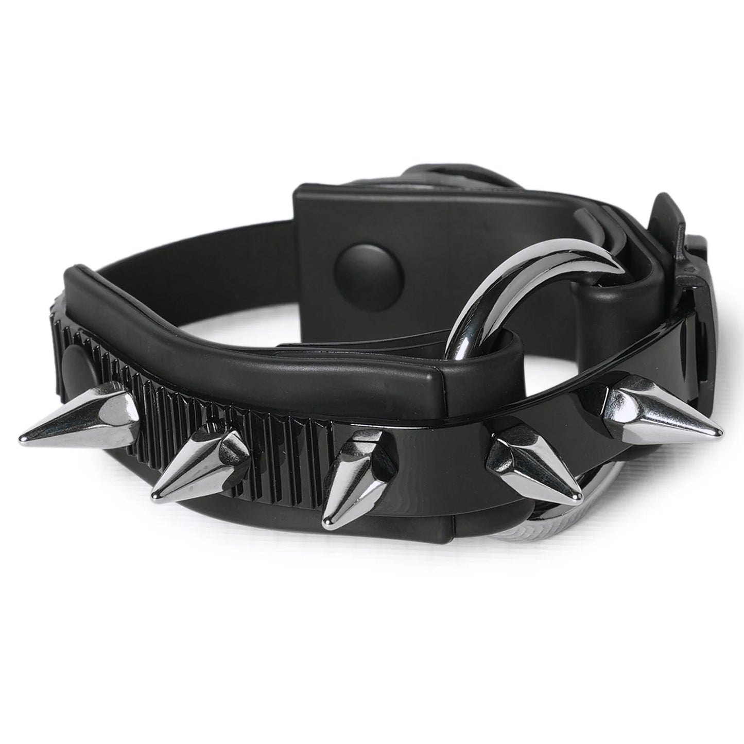 INNERRAUM_OBJECT B01 1-RING-SPIKE-BRACELET (Black Shiny)