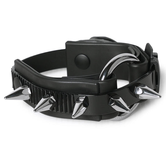 INNERRAUM_OBJECT B01 1-RING-SPIKE-BRACELET (Black Shiny)