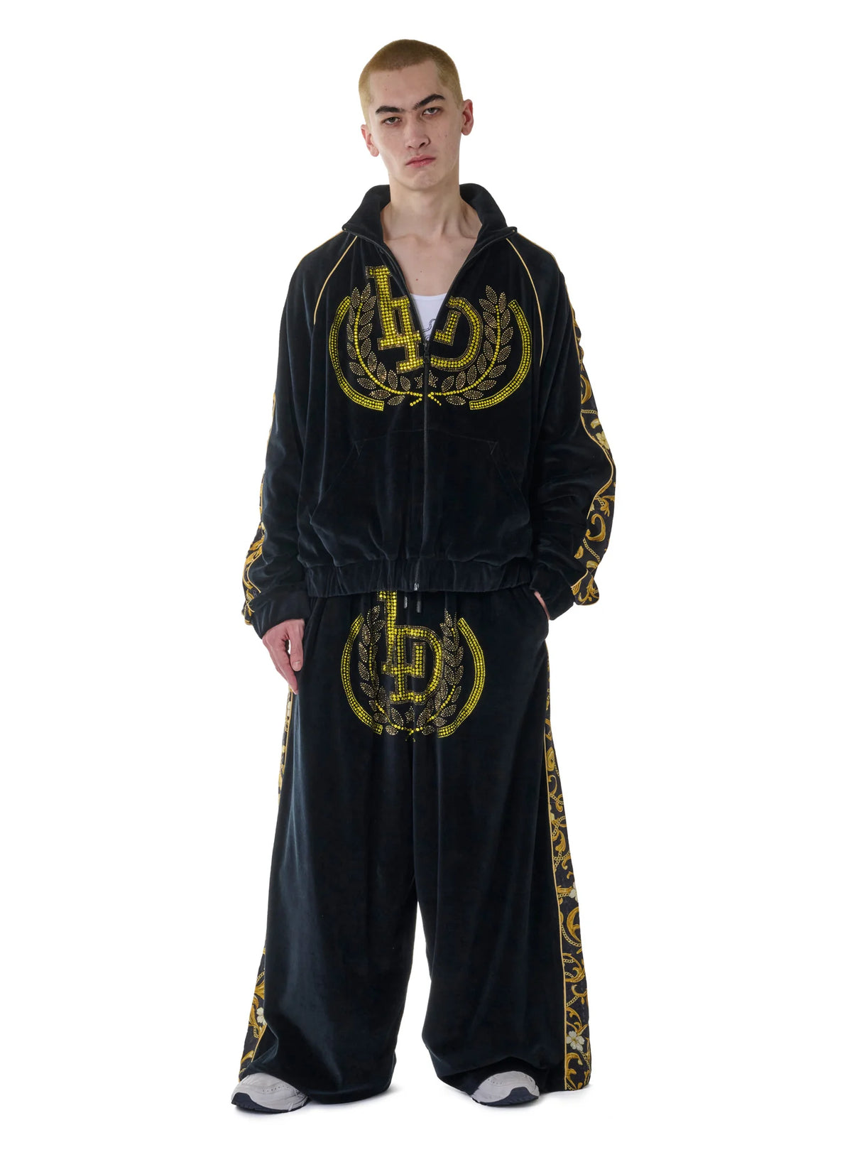 LU'U DAN_Supa-sleaze Trackpants (Baroque Black)