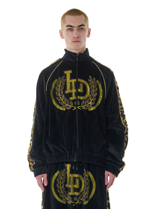 LU'U DAN_Supa-Sleaze Track Jacket (Baroque Black)