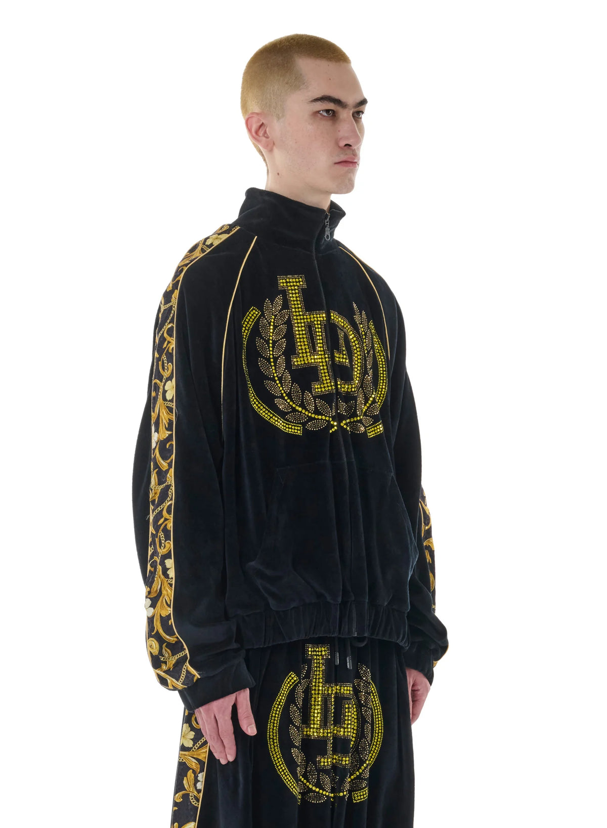 LU'U DAN_Supa-Sleaze Track Jacket (Baroque Black)