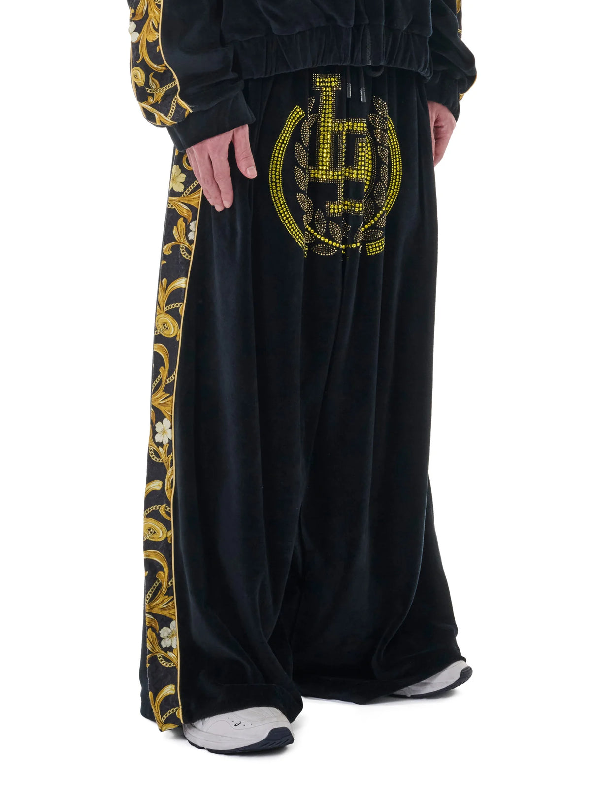 LU'U DAN_Supa-sleaze Trackpants (Baroque Black)