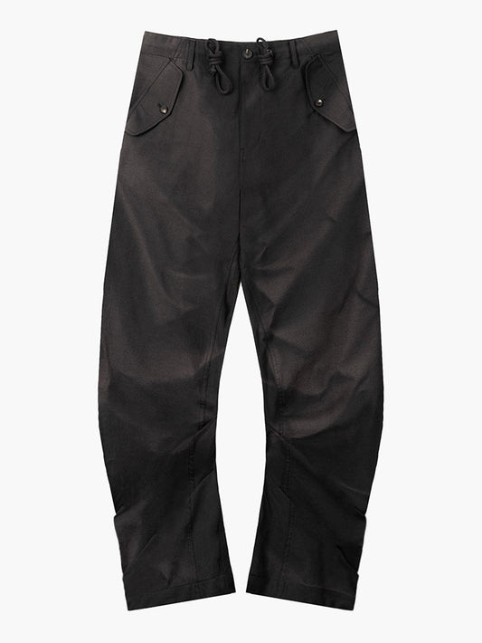 JiyongKim_Sun-Bleached Twisted Trousers (Black)