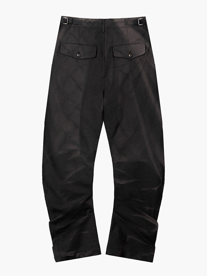 JiyongKim_Sun-Bleached Twisted Trousers (Black)