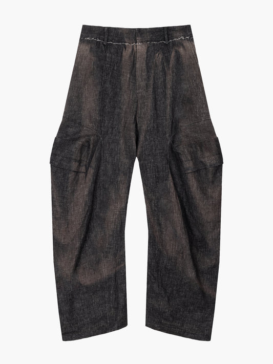 JiyongKim_Sun-Bleached 3d-Pocket Trousers (Black)
