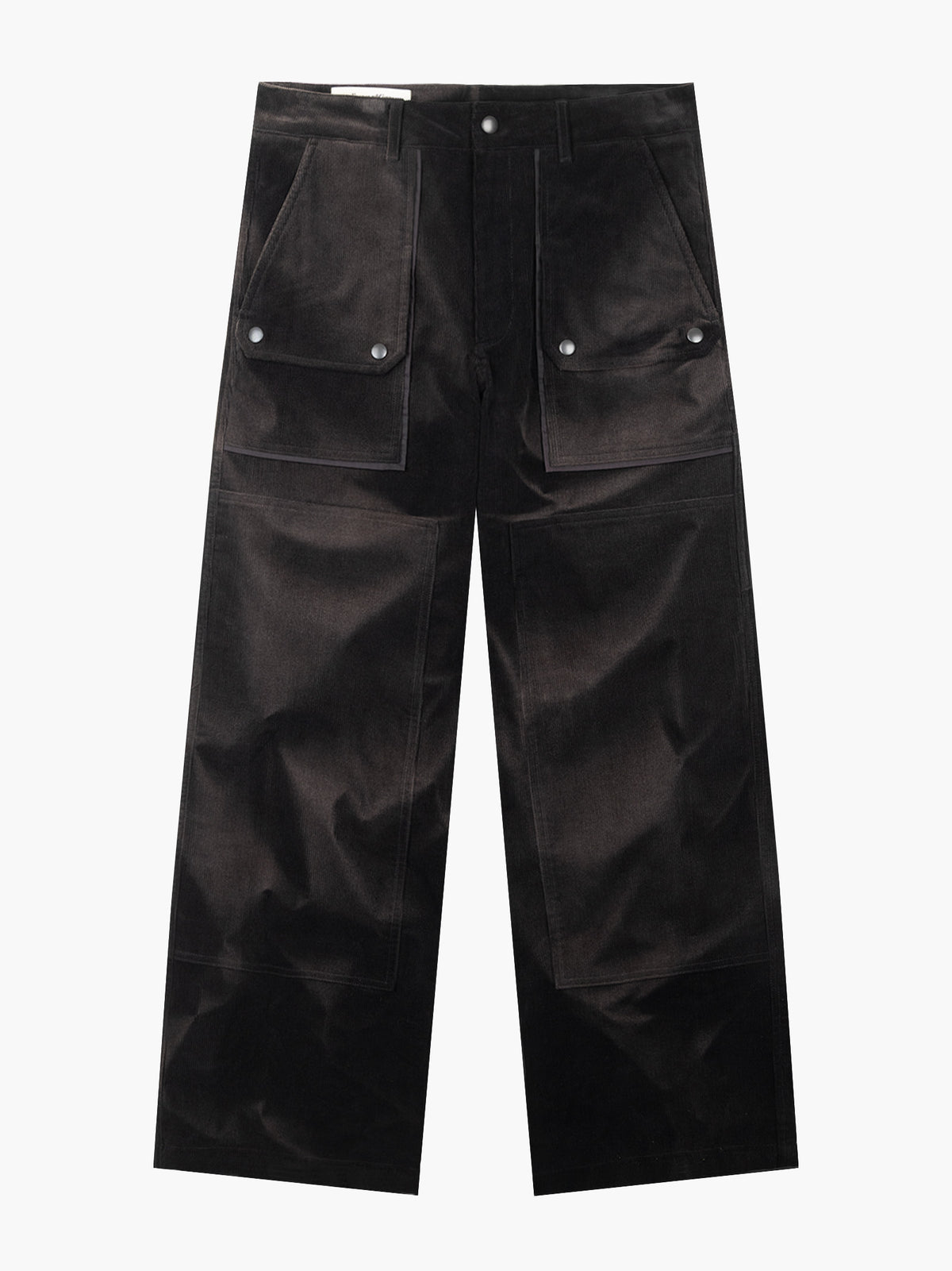 JiyongKim_Sun-Bleached Double-Knee Trousers (Black)