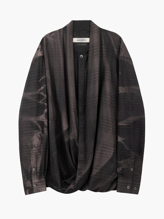 JiyongKim_Sun-Bleached Drape Shirt (Black)