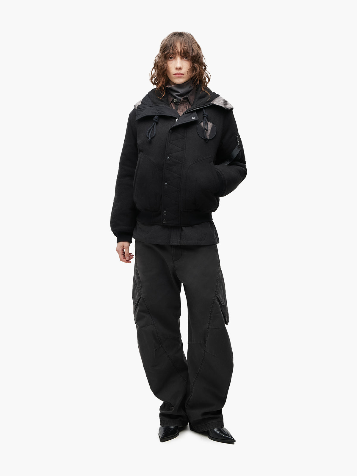 JiyongKim × KOLON SPORT_Multi-Pocket Trousers (Black)