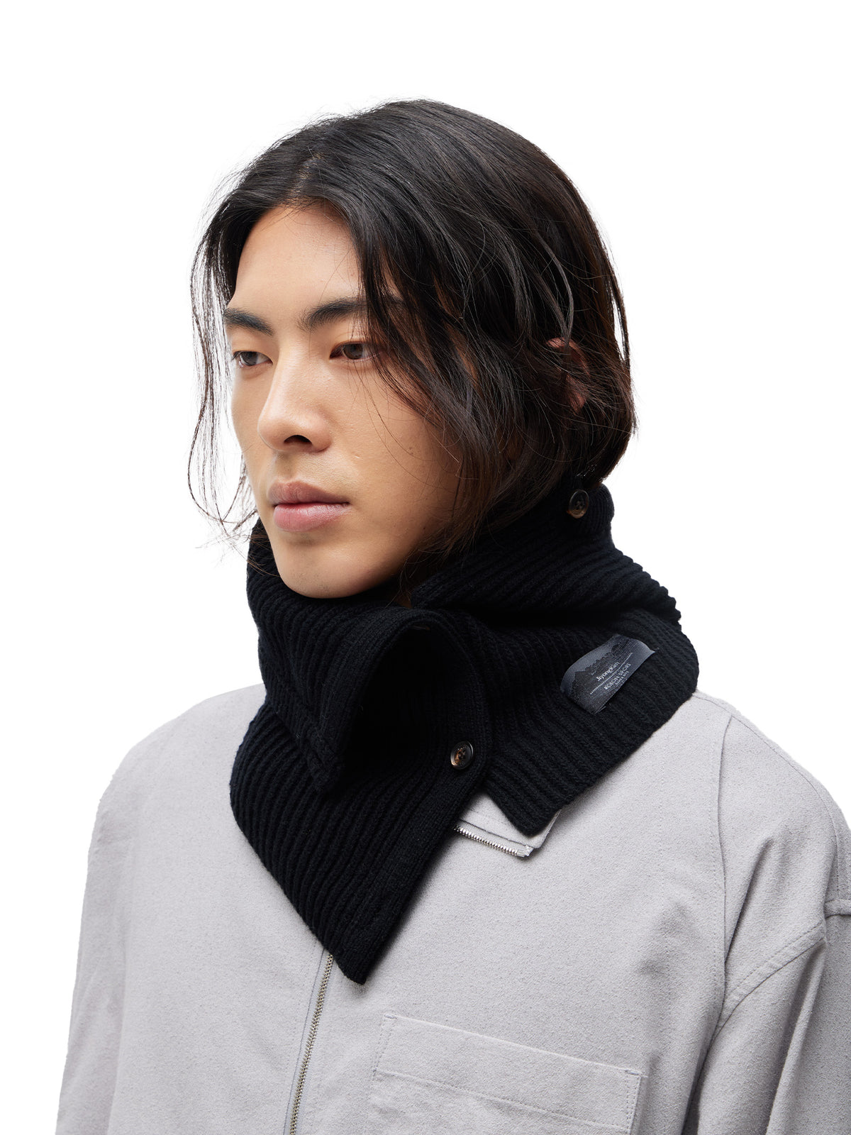 JiyongKim × KOLON SPORT_Button Closure Balaclava (Black)