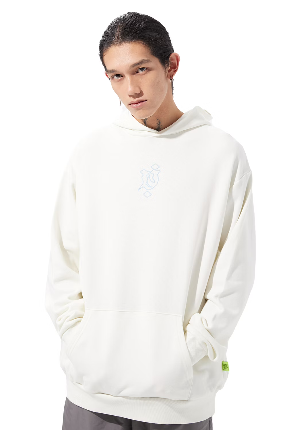 LOOSEJOINTS_MASAO - 'bonji logo' SWEAT Hoodie (Off white)