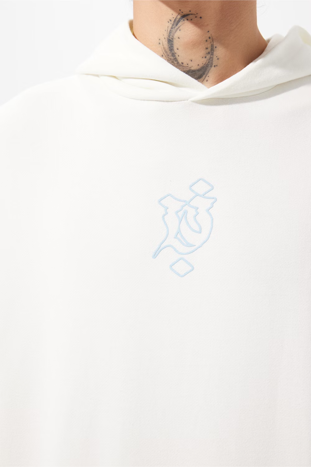LOOSEJOINTS_MASAO - 'bonji logo' SWEAT Hoodie (Off white)