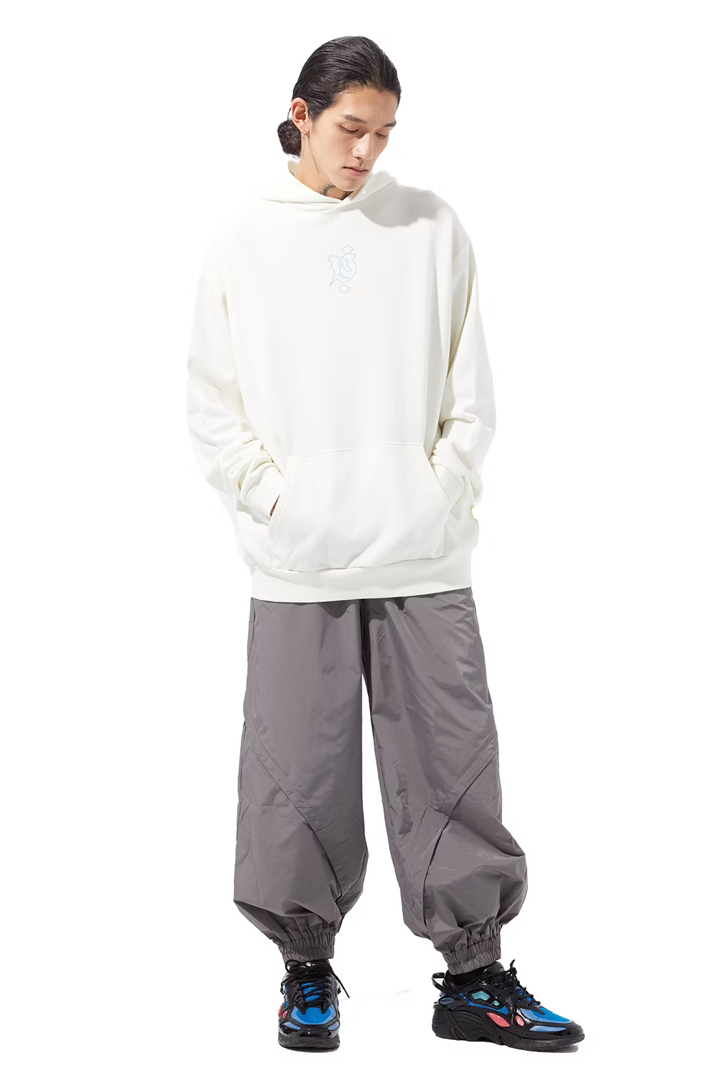 LOOSEJOINTS_MASAO - 'bonji logo' SWEAT Hoodie (Off white)