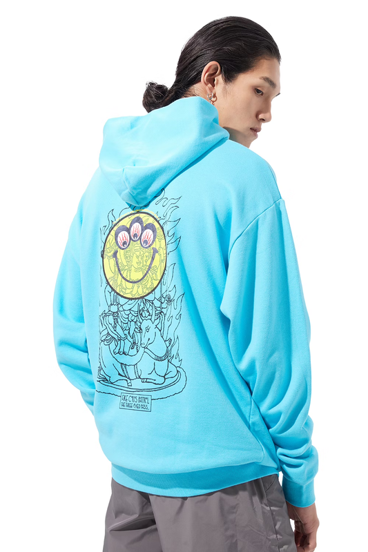 LOOSEJOINTS_KATSUKI ARAKI - 'eye contact' SWEAT Hoodie (Blue)