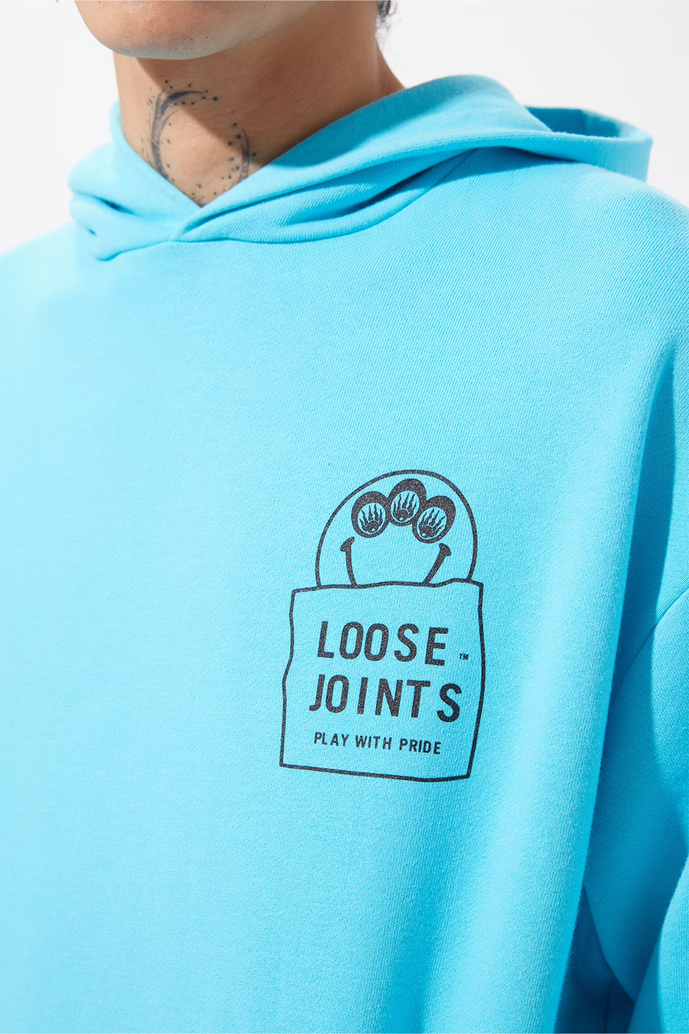 LOOSEJOINTS_KATSUKI ARAKI - 'eye contact' SWEAT Hoodie (Blue)
