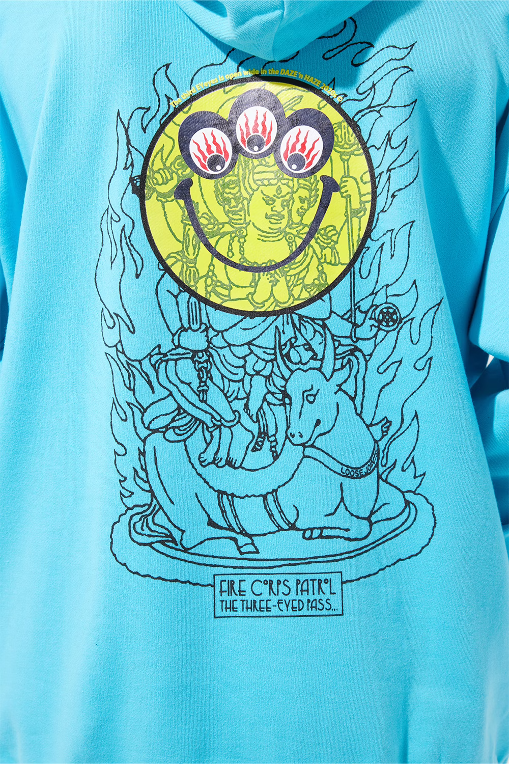 LOOSEJOINTS_KATSUKI ARAKI - 'eye contact' SWEAT Hoodie (Blue)