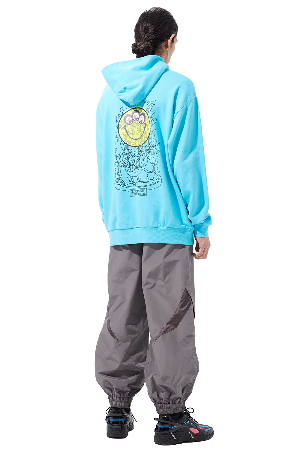 LOOSEJOINTS_KATSUKI ARAKI - 'eye contact' SWEAT Hoodie (Blue)